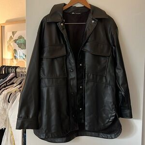Zara faux leather jacket